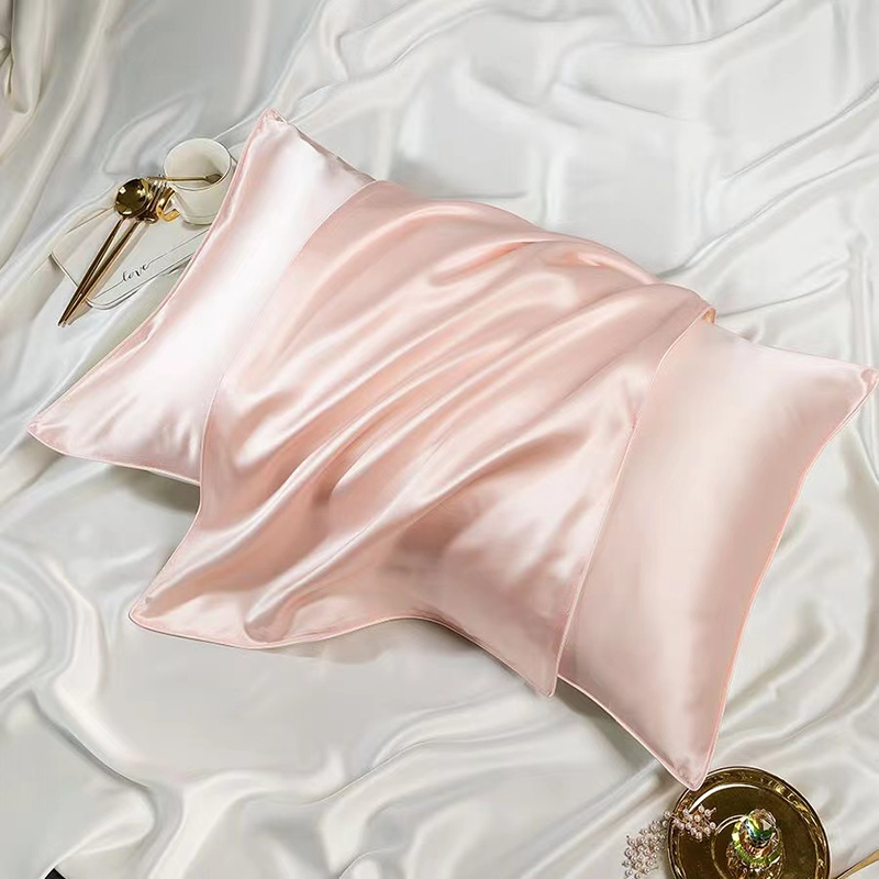 Sarung bantal sutra kualitas terbaik warna pink mewah massal