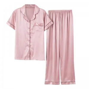 Оптовая продажа, женская пижама, шелковый комплект из двух предметов, пижама, короткий комплект, женский сексуальный комплект