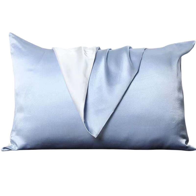 Blue color OEKO test soft luxury silk mulberry pillowcase