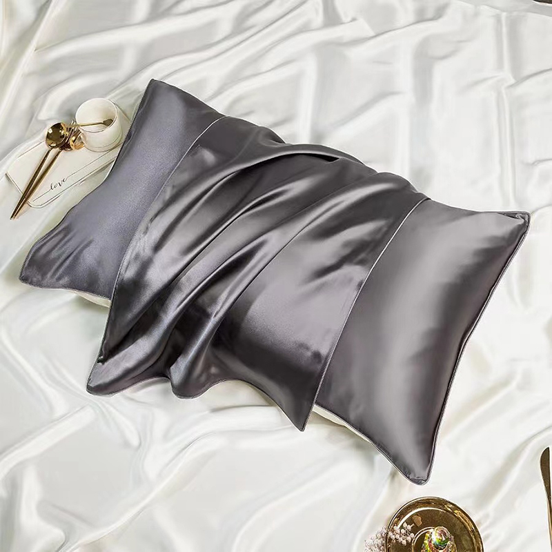 Grey color custom design 100 silk pillowcase manufacurer