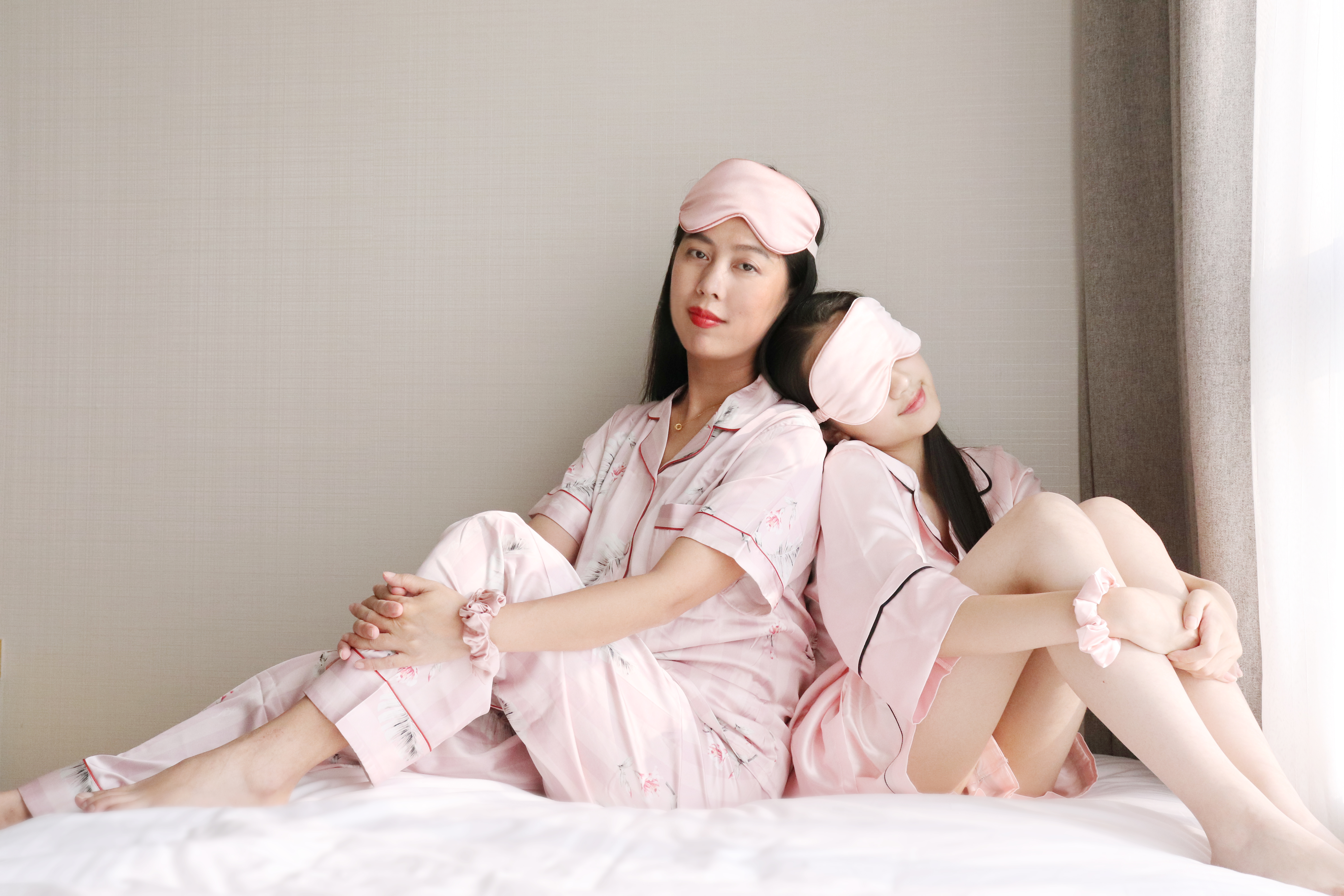 Mother and daughter custom design  nice sleepwear