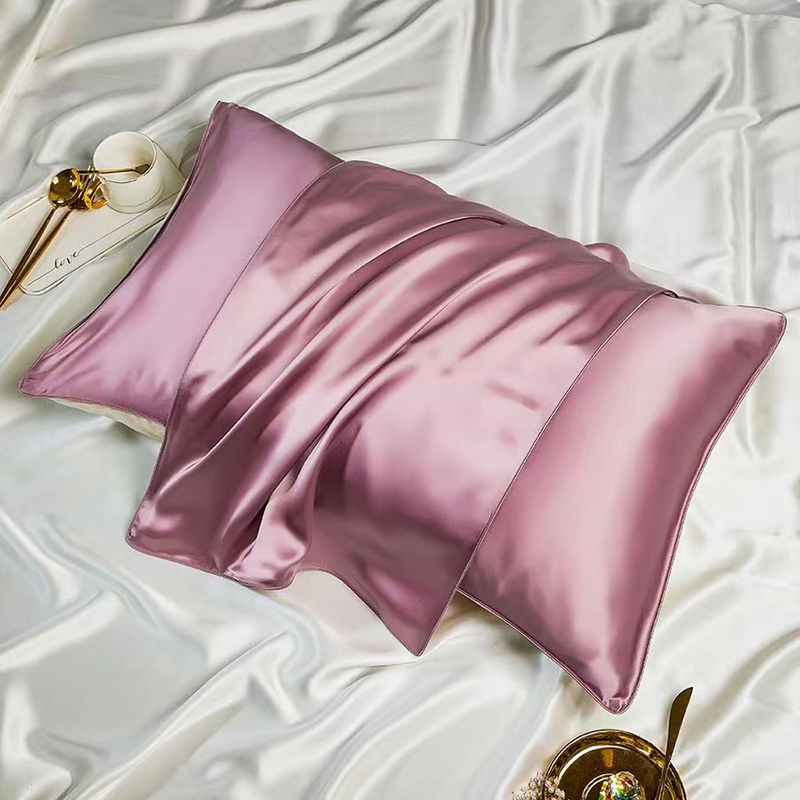 Purple color custom design 100 silk pillowcase manufacurer