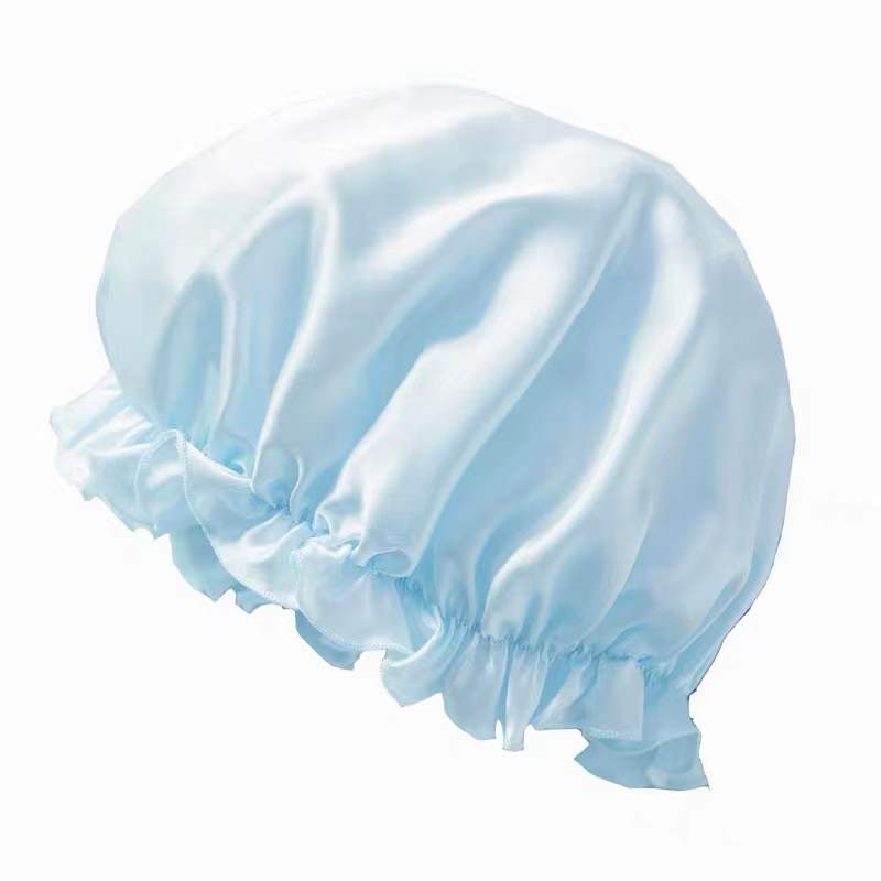 factory wholesale double layer silk hair bonnet custom sleep hair bonnets
