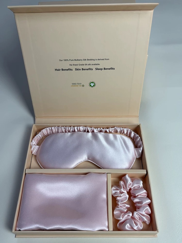 máscara de dormir de seda